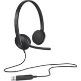 Logitech H340 USB Kablolu Kulaklık Siyah Mikrofonlu Bilgisayar Kullanımı İçin Kulaküstü Tasarım 981-000475