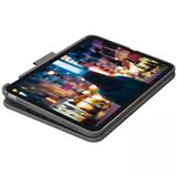 Logitech İpad (10. Nesil) Klavye Kılıfı | Entegre Kablosuz Klavyeli Slim Folio (Grafit) - Pan Nordic Düzeni, Grafit