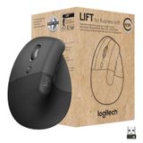 Logitech İş için Asansör, Dikey Ergonomik Fare, Kablosuz, Bluetooth veya Güvenli Logi Bolt USB, Sessiz tıklamalar, Global Sertifikalı, Windows/Mac/Chrome/Linux - Grafit, Küçük