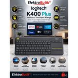 Logitech K400 Plus 920-007149 Touchpad Dokunmatik Smart Tv Siyah Q Türkçe Kablosuz Klavye