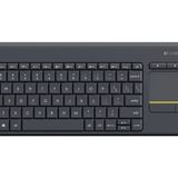 Logitech K400 Plus Dokunmatik Yüzeyli Usb Bağlantılı Türkçe Q Tv Klavyesi -Siyah