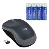 Logitech M185 Kablosuz Mouse Gri + Battery Tech Kalem Pil 4'lü Paket - Çok Al Az Öde