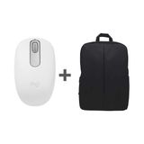 LOGITECH M196 BEYAZ MOUSE + NERO NOTEBOOK SIRT CANTASI