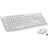 Logitech MK295 kablosuz klavye fare seti, SilentTouch teknolojisi, kısa kesim tuşları, optik izleme kılavuzu, nano USB alıcısı, gecikmesiz kablosuz bağlantı, QWERTZ düzeni, beyaz