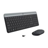 Logitech MK470 İnce Kablosuz Klavye ve Fare Kombo - Düşük Profilli Kompakt Düzen, Ultra Sessiz Çalışma, Tak ve Çalıştır Bağlantılı 2,4 GHz USB Alıcı, Uzun Pil Ömrü - Grafit