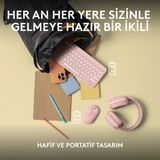 Logitech Pebble 2 Combo 920-012247 Pembe Tkl Kablosuz Klavye Mouse Seti Outlet Kutu Hasarlı