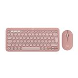 Logitech Pebble 2 Kablosuz Klavye ve Mouse Seti, Sessiz ve Taşınabilir, Özelleştirilebilir, Logi Bolt, Bluetooth, Windows, macOS, iPadOS ve Chrome için Easy-Switch, Türkçe Q Klavye, Pembe