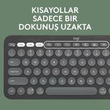 Logitech Pebble Keys 2 K380s Siyah Tkl Q Kablosuz Klavye