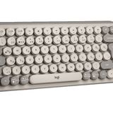 Logitech Pop Keys Mist Özelleştirilebilir Emoji Tuşlu Mekanik Türkçe Bej Kablosuz Klavye