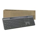 Logitech Signature Slim Solar+ K980 For Business, Kablosuz Klavye, Sessiz Yazma, Güvenli Alıcı, Bluetooth, Windows, Mac, Qwertz Deu - Grafit