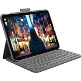 Logitech Slim Folio 10.9" iPad 10. Nesil ile Uyumlu Klavyeli Türkçe Tablet Kılıfı - Koyu Gri 920-011415