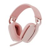 Logitech Vibe 100 Kablosuz Kulak Üstü Kulaklık, Gürültü Önleyici Mikrofon, Pembe