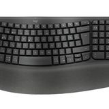 Logitech Wave Keys Kablosuz Ergonomik TR Tuş Dizimi Grafit Klavye