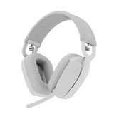 Logitech Zone Vibe 100 Hafif Kablosuz Kulak Üstü Kulaklık, Gürültü Önleyici Mikrofon, Çok Noktalı Bluetooth Kulaklık, Ekiplerle Çalışır, Google Meet, Zoom, Mac/Pc - Beyaz