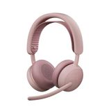 Logitech Zone Wireless 2 Es - Kablosuz Gürültü Önleyici Kulaklık, Uyarlanabilir Hibrit Anc, Bluetooth, Pembe