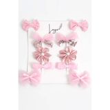 LOGO AKSESUAR Klips Toka 10'lu Fiyonk Set - Pembe
