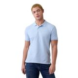 Logo Piqué Polo Yaka T-Shirt Erkek Mavi T-shirt Polo Yaka Tişört