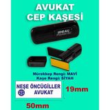 Logolu Avukat Cep Kaşesi Pocket-80 (50mm*19mm) Mavi Keçeli Siyah Kaşe