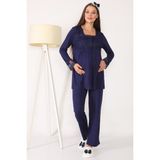 Lohusa Hamile 2603 Lacivert Lohusa Pijama - 2XL