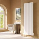 Lojimax Alüminyum Çift Panel Dikey Radyatör Amazonite Double 1800X204MM 2 Dilim Dokulu Beyaz | 931 W Yüksek Isıl Güç | 5 Yıl Üretici Garantisi