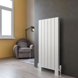 Lojimax Alüminyum Çift Panel Dikey Radyatör Kalsedon Double 1800 x 280 3 Dilim | Dokulu Siyah | Yüksek Isıl Güç | 5 Yıl Üretici Garantisi
