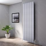 Lojimax Alüminyum Çift Panel Dikey Radyatör Kalsedon Double 1800 x 565 6 Dilim | Inoks Fırçalı Eloksal | Yüksek Isıl Güç | 5 Yıl Üretici Garantisi - Inox