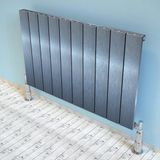 Lojimax Alüminyum Dekoratif Radyatör Kalsedon 1800 x 280 3 Dilim | Inoks Fırçalı Eloksal | Yüksek Isıl Güç | 5 Yıl Üretici Garantisi - Inox