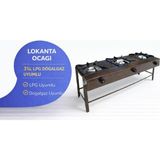Lokanta Ocağı 3 Lü , Tüplü Veya Doğalgazlı(Ce) Belgeli, 140X55X80