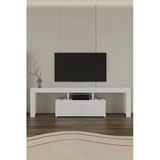 Loki 2 Kapaklı Raflı Tv Ünitesi 180 Cm Beyaz
