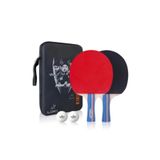 LOKİ Wang Ha K3000 İTTF Onaylı Masa Tenisi Raket Set (Kılıf+ 2 Raket+ 2 Top)