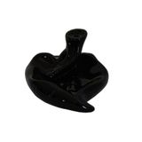 Lokmanavm Geri Akış Buhurdanlık Tütsülük Seramik Kalp Siyah Backflow C0888