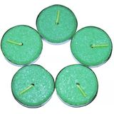 Lokmanavm Ksmart Tea Lights Yeşil Mum 5 Li 1 Paket