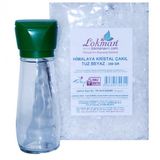 Lokmanavm Tuz Karabiber Cam Değirmeni Yeşil + Himalaya Çakıl Tuz Beyaz 250 Gr