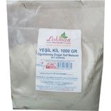 LokmanAVM Yeşil Kil Öğütülmüş Doğal Saf Naturel 1000 gr Arındırıcı Toz Maske Karma Ciltler İçin