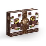 Lokum Atölyesi 300 gr Sütlü Çikolata Kaplı, Duble Kavrulmuş Antep Fıstıklı Mini Lokum