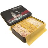 lokumani Karışık Çifte Kavrulmuş Antep Fıstıklı Lokum 500 Gr, Metal Kutu
