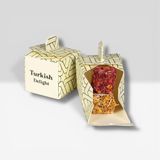 Lokumbox Mini Kutu - Gül Yaprak ve Kadayıflı Çifte Antep Fıs. Lokum (10 Adet)