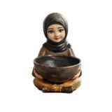 Lokumcu Kız,Kahve Yanı Sunumluk, Baharatlık, Şekerlik | dekoratif, lokumluk, sunumluk, porselen, tasarım, kız, figürlü, obje, kahve, hediyelik, çerezlik,masa, şık,ev,kadın,anneye