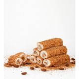 Lokumcu Mehmet Efendi (1 kg) Toz Bademli Vanilyalı Badem Krema Dolgulu Sarma Lokum