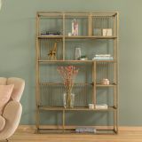 Lola Metal Kitaplık, Pirinç 120 Cm
