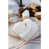 Lole Kumaş Servis Sunum Peçetesi 45x45 Krem-Somon