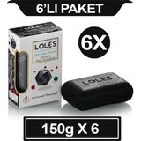 Lole's Lüks Bitkisel Aktif Karbon Kömür Sabunu 6X150 gr - 6 Adet