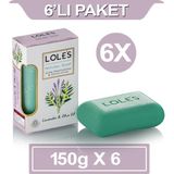 LOLE'S LÜKS BİTKİSEL LAVANTA & ZEYTİN YAĞI SABUNU 6X150 GR