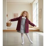 Lolipop Kids Store Kız Çocuk Kaşe Ceket Jile Elbiseli 4'lü Takım - 4 - 5 Yaş - Gri