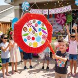 Lolipop Şekerleme Pinyata 42 cm Sopalı Doğum Günü Parti Oyunu Seti