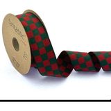 Lolipophobi Damalı Kurdele 1 Metre, Damalı,dama Desen, Yılbaşı, Kapı Süsü - Kırmızı - Yeşil