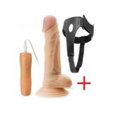 Lolita Shop 20 Cm Damarlı Soft 10 Titreşim Fonksiyonlu Oynar Başlıklı Belden Bağlama Kemerli Vibratör
