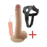 Lolita Shop 21 Cm Takma Dildo 10 Farklı Titreşimli Penis Belden Bağlamalı Kemerli Vibratör