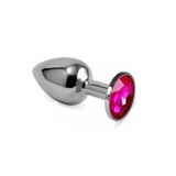 Lolita Shop 7 Cm Mücevher Kırmızı Taşlı Anal Alıştırıcı Gümüş Metal Lüks Anal Plug Ve Tıkaç