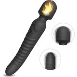 Lolita Shop 9 Titreşim Fonksiyonlu Ultra Soft Silikon Dokuda Çift Taraflı Kullanılabilen Şarjlı Isıtıcılı Dildo